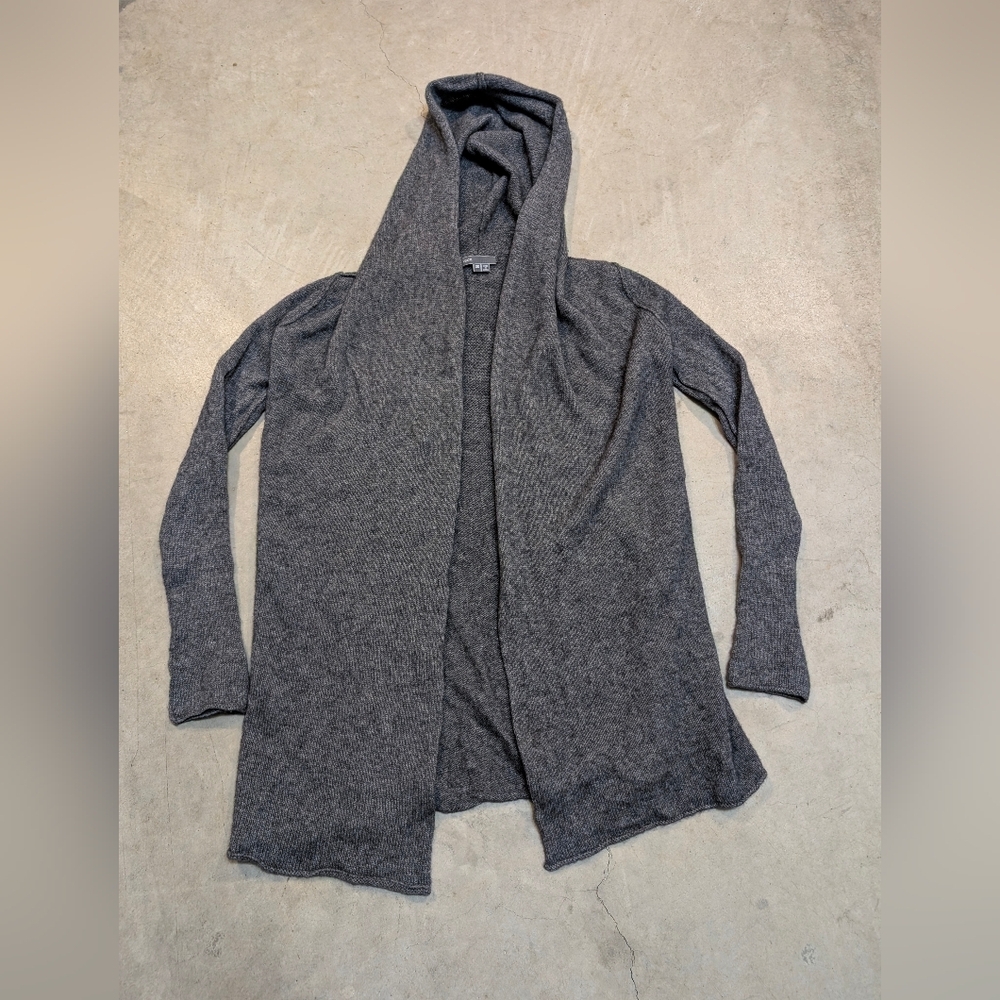 Vince Hooded Cardigan Wool Yak Gray Women's XS